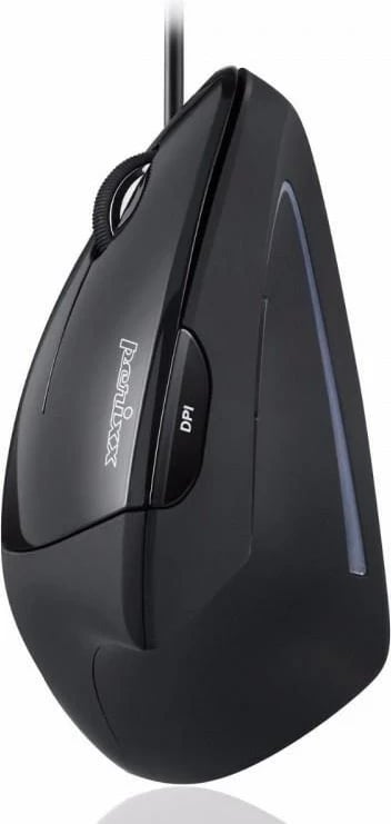 Maus Perixx PERIMICE-513L, Optik, Vertikal, për të majtët, i zi