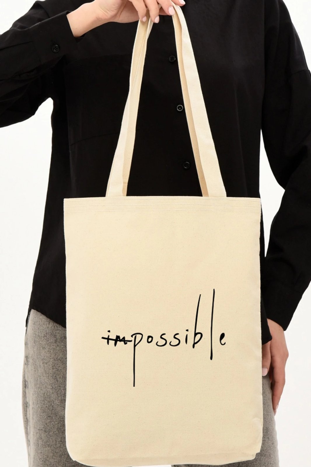 Çantë tote Zoozie Bags, krem, 35x40x8cm