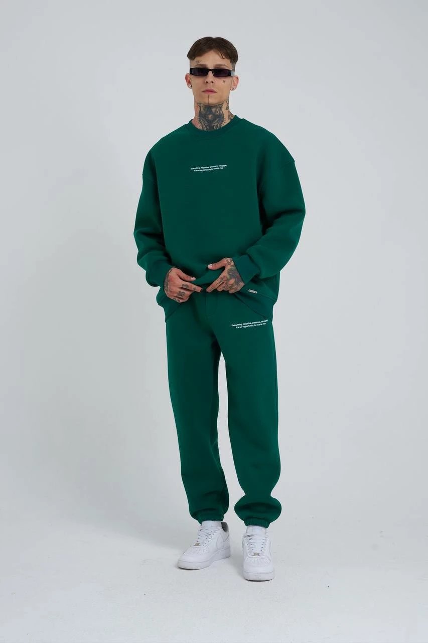 Trenerka unisex me figurë Machinist, të gjelbërta