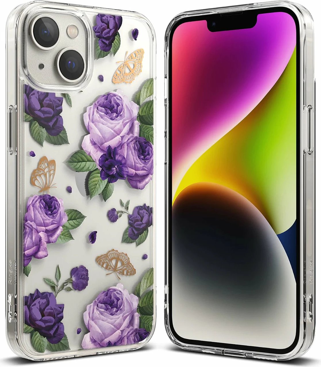 Mbështjellës Ringke Fusion Design për iPhone 14 Plus, FD637E29, transparent, vjollcë