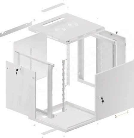 Kabinet për server Lanberg WF01-6612-00S, 19", (600x600x645.70mm), i bardhë Kabinet për server Lanberg WF01-6612-00S, 19", (600x600x645.70mm), i bardhë