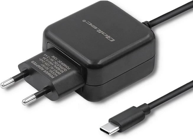 Karikues Qoltec 50197, 12W, 5V, 2.4A, USB Type-C, Zi