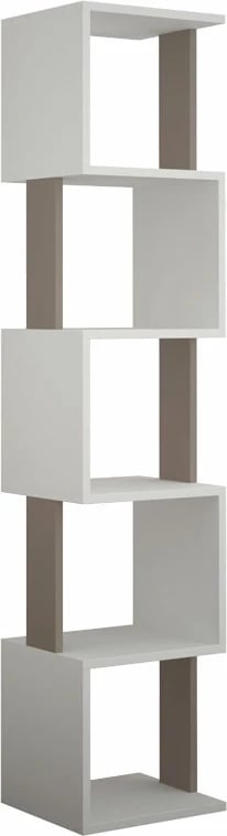 Raft librash - Kolonë Piri, bardhë-moka, 35x30x161cm