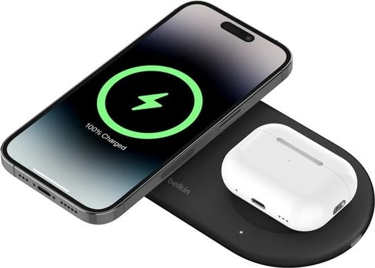 Karikues wireless Belkin BoostCharge Pro Qi2 15W Dual Charger, i zi