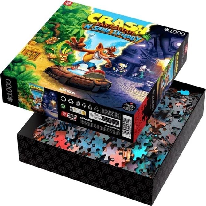 Puzzle lojërash Cenega Publishing Crash Bandicoot N. Sane Trilogy, 1000 copë, Shumëngjyrësh