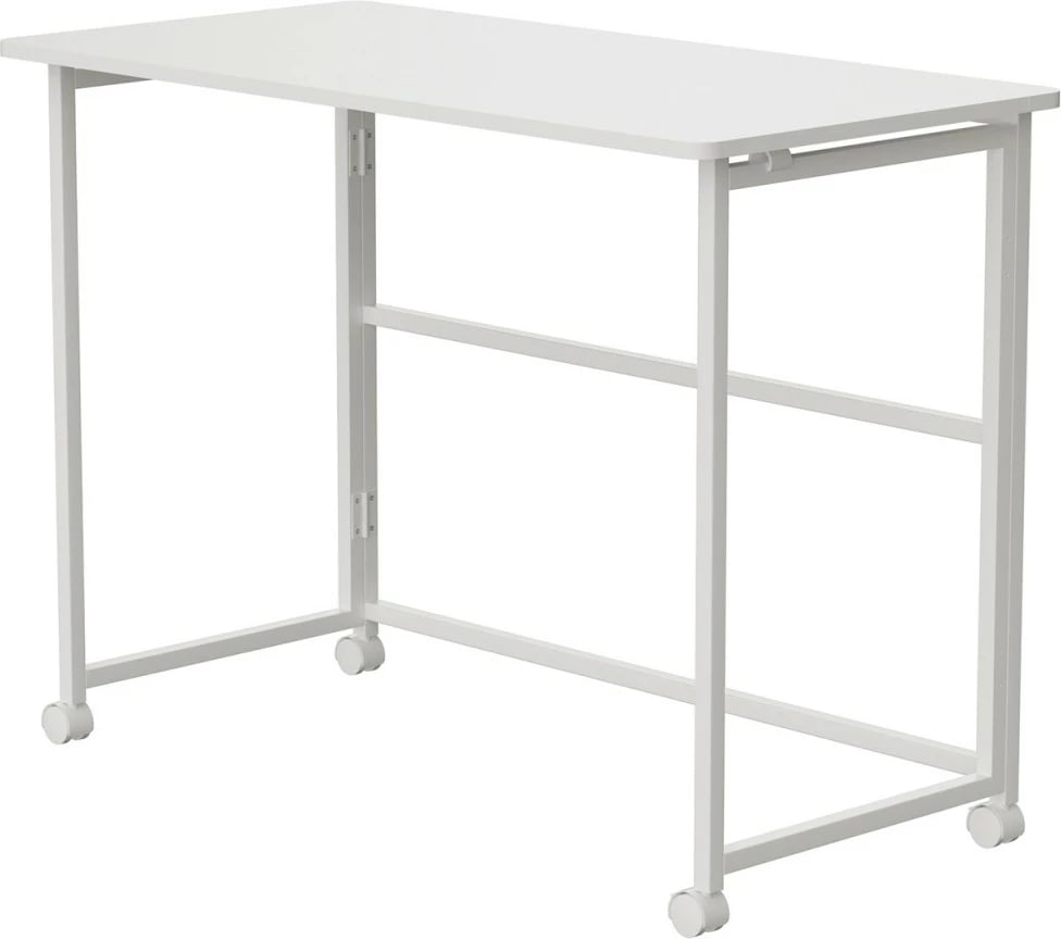 Tavolinë pune palosëse me rrota, Maclean, MC-1250 W, 100x50 cm, lartësi 75 cm, ngarkesë 50 kg, e bardhë