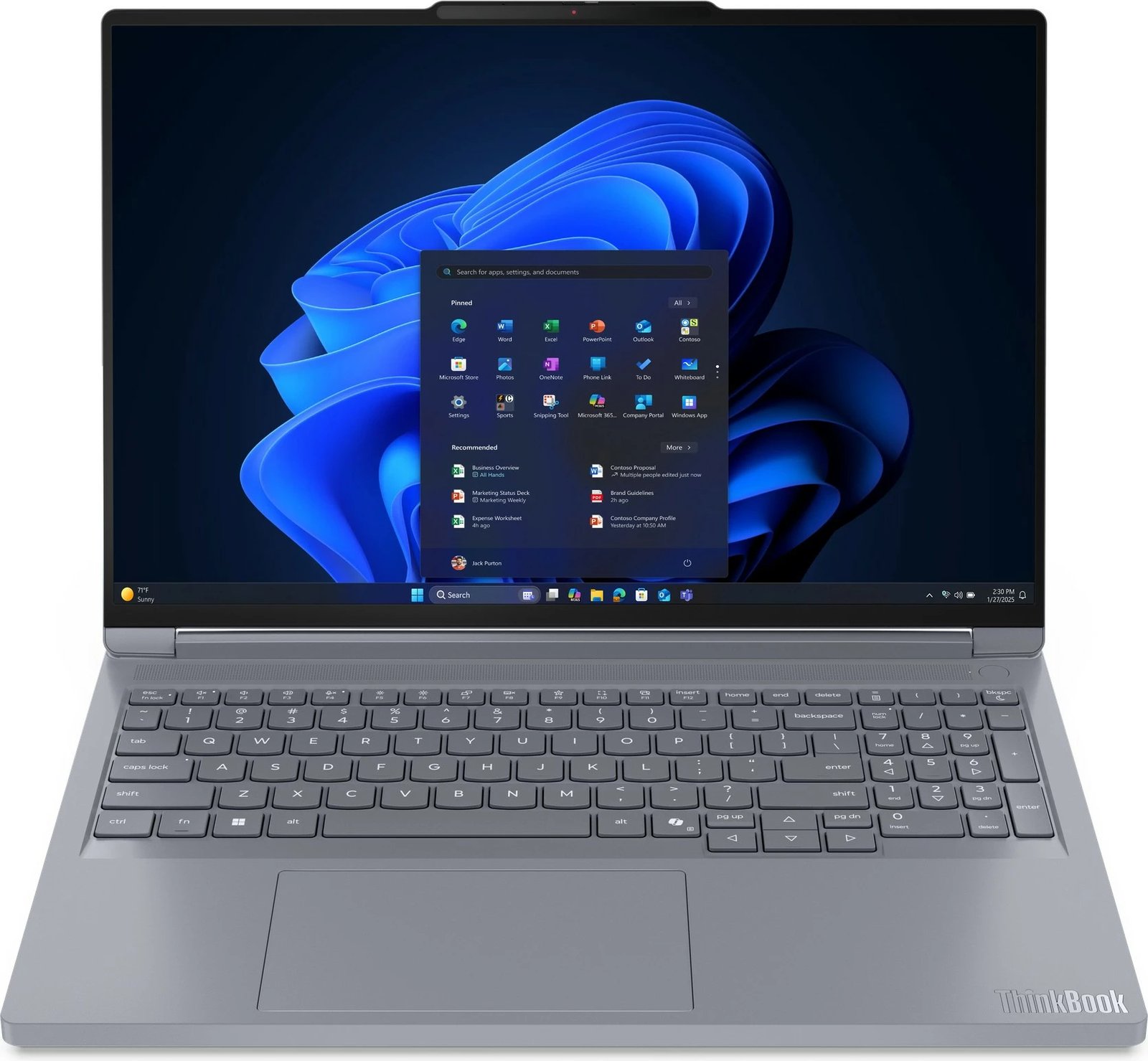 Laptop Lenovo ThinkBook 16p G6, Ryzen 9 8940HX, 64GB, 1TB SSD, 16.0 WQXGA, Luna Grey