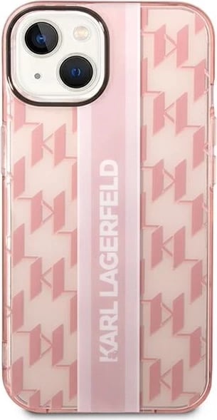 Mbështjellës Karl Lagerfeld Mono Vertical Stripe për iPhone 14 Plus 6.7", Rozë