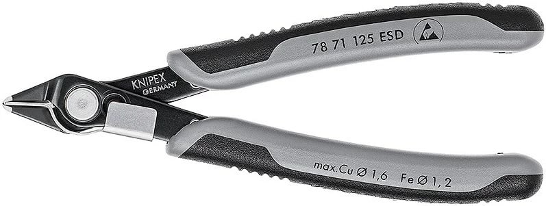 Knipex pinca diagonale 78 71 125 ESD, Gri
