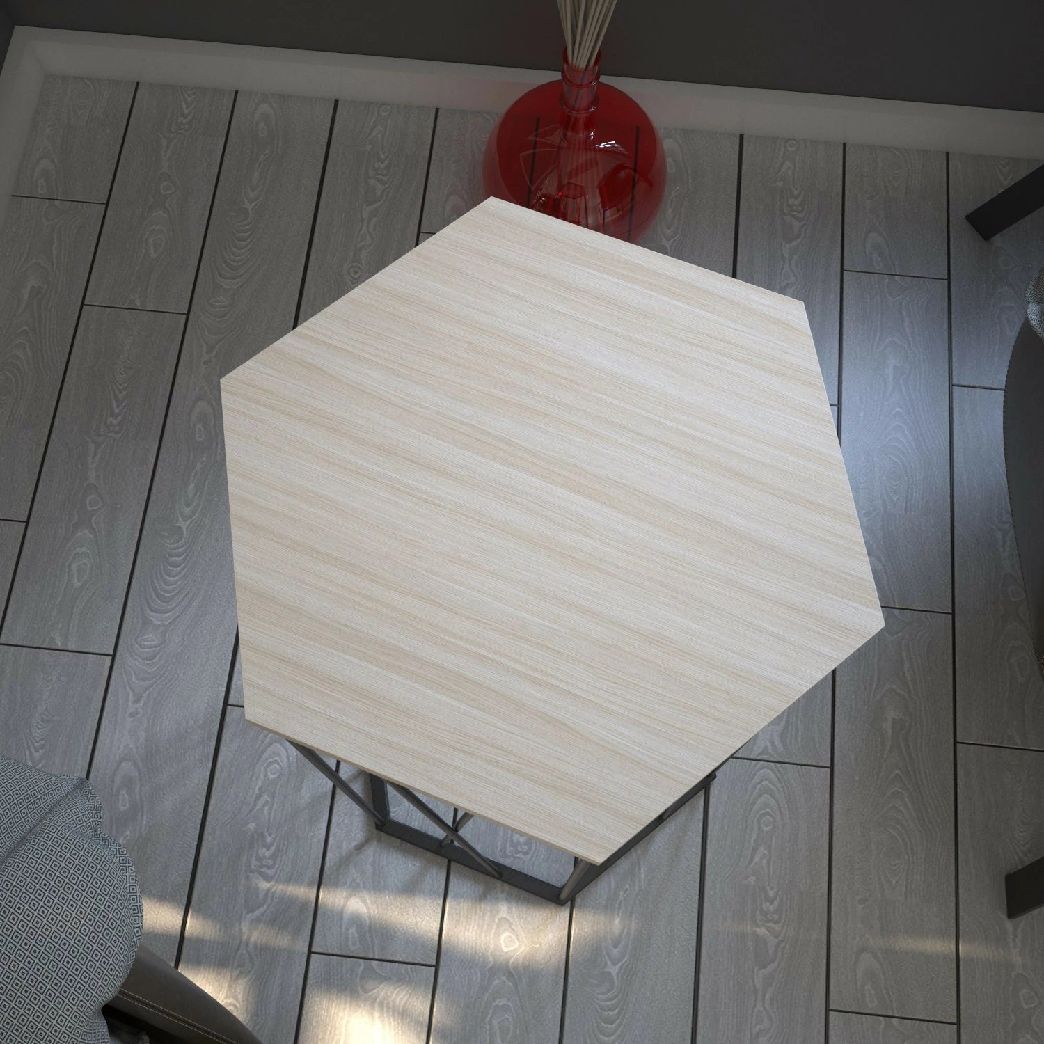 Tavolinë anësore Hanah Home, ngjyrë lisi dhe e zezë, Cetrus