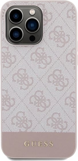 Mbështjellës Guess 4G Stripe për iPhone 14 Pro, Rozë Mbështjellës Guess 4G Stripe për iPhone 14 Pro, Rozë