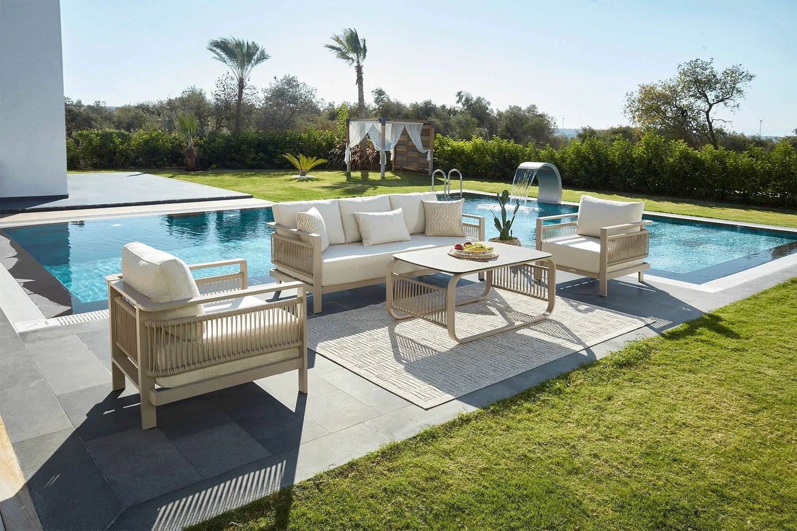 Set lounge për kopsht Skye Decor, Venedik, ngjyrë bezhë