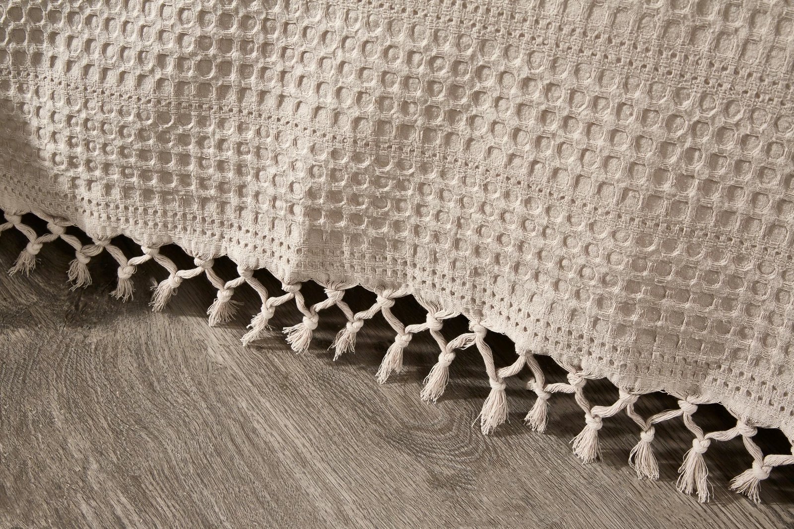 Mbulesë krevati Double Pique, 100% pambuk, ngjyrë bezhë, 220x240cm