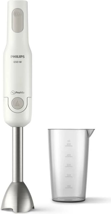 Blender dore, Philips HR2534/00 Daily Collection ProMix 650 W, bardhë, set me gotë matëse