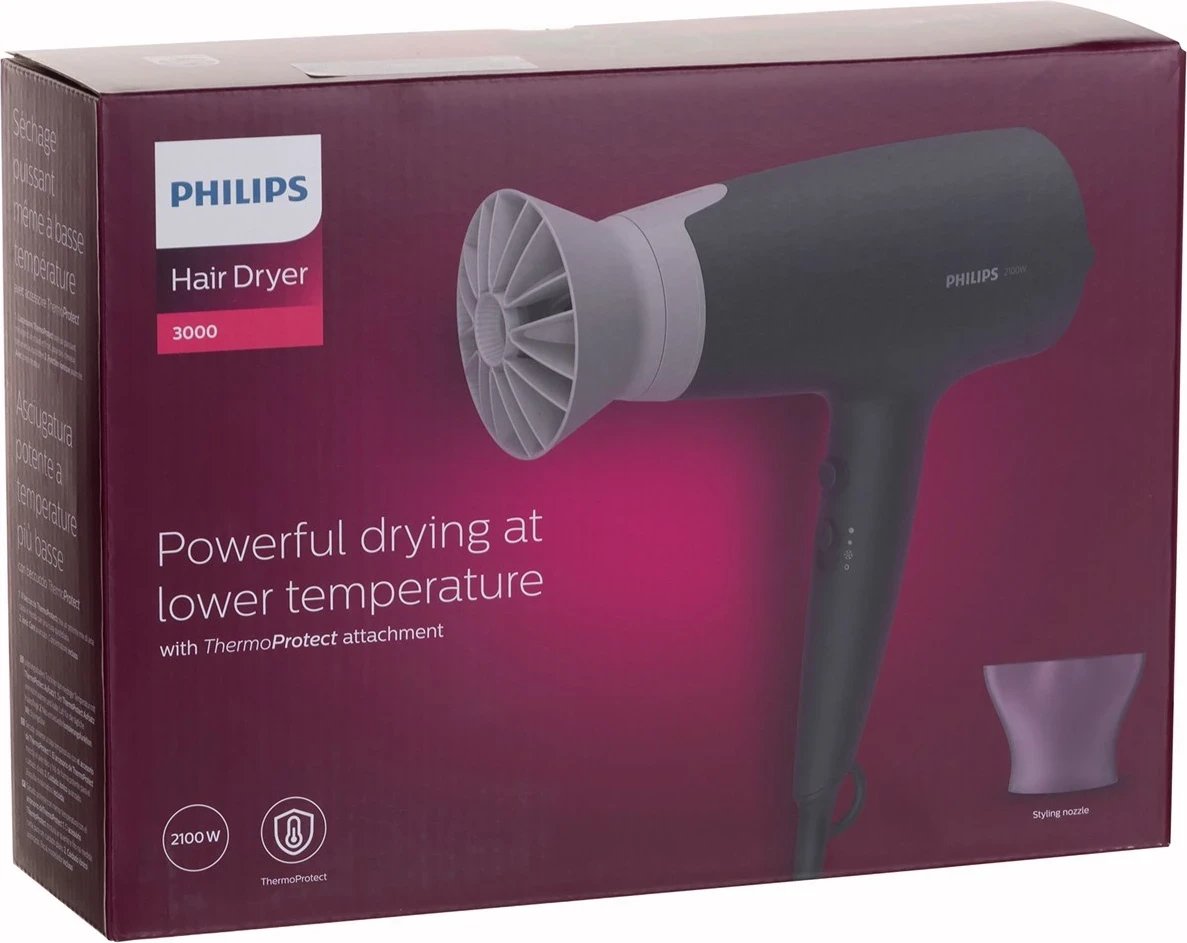 Tharëse për flokë Philips BHD351/10, 2100 W, hiri Tharëse për flokë Philips BHD351/10, 2100 W, hiri