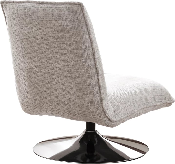 Karrige rrotulluese Remona, ngjyrë krem, këmbë kromi, 63x80x80 cm