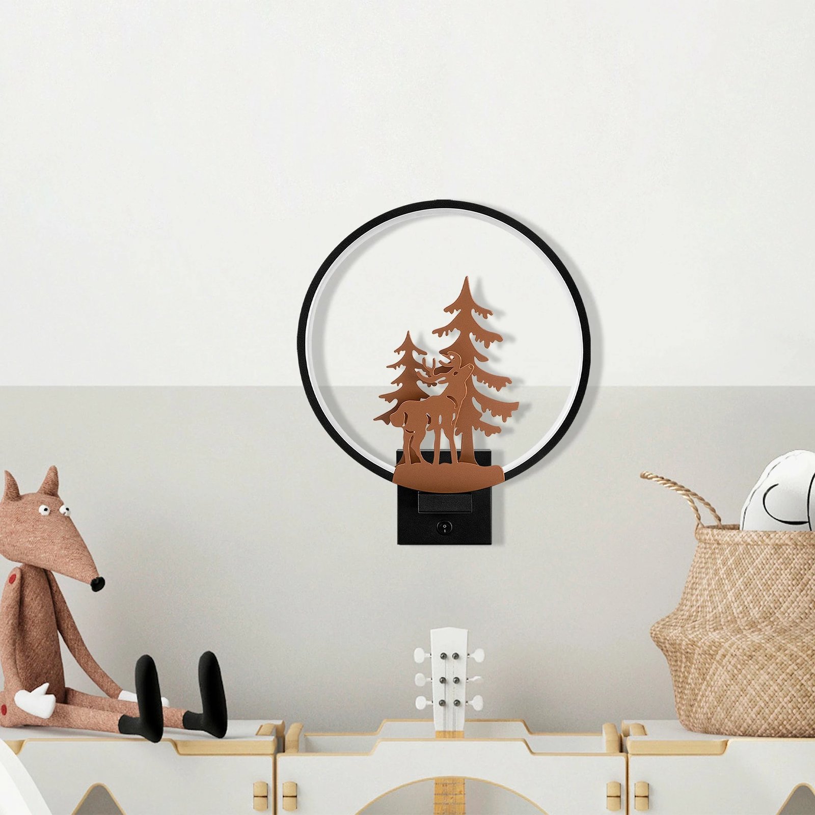 Llambë muri dekorative Opviq, XMAS24, e zezë dhe bakri