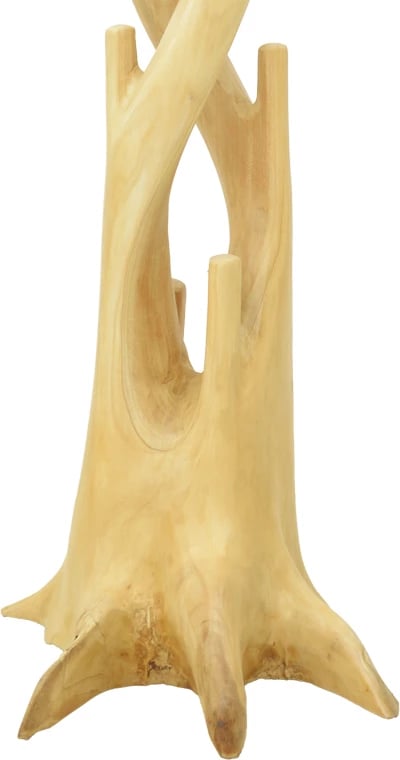 Varëse palltosh në dysheme Gantou, dru suar natyral, 40x40x200cm