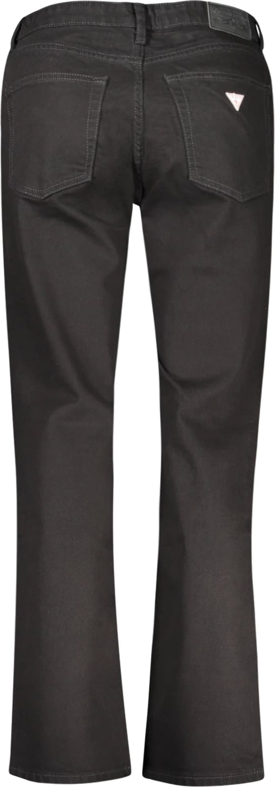 Pantallona xhins GUESS JEANS G08 Mid Rise Straight femra, të zeza