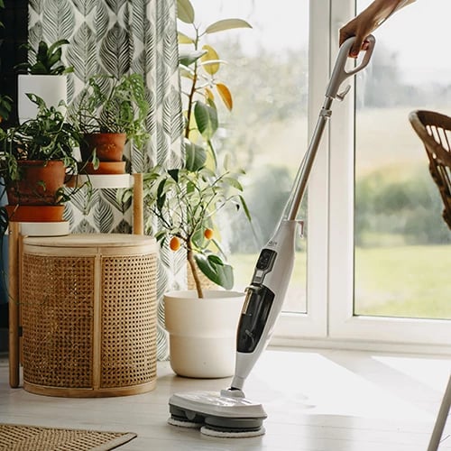 Mop me avull rrotullues, Adler AD 7052, 1300 W, depozitë 550 ml, 3 nivele avulli, kokë rrotulluese