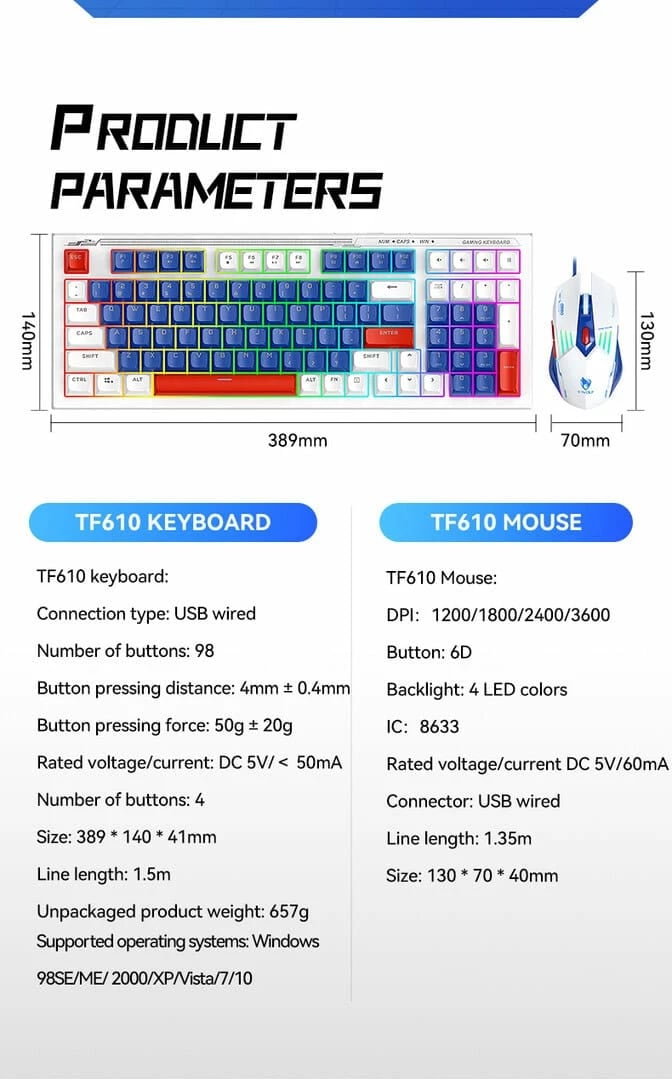 Set 2 në 1 T-Wolf TF610