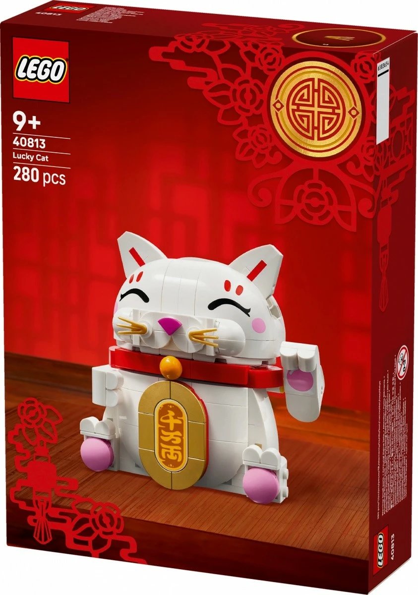 Set ndërtimi, LEGO, 40813 Lucky Cat, 280 copa, 9+, plastike, e bardhë