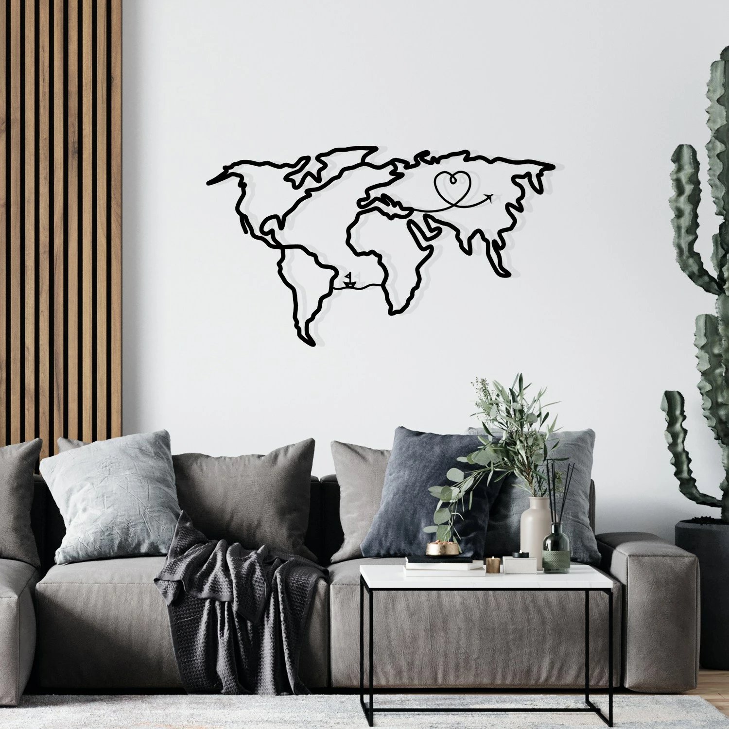 Aksesor dekorativ metalik për mur Wallity, Stella