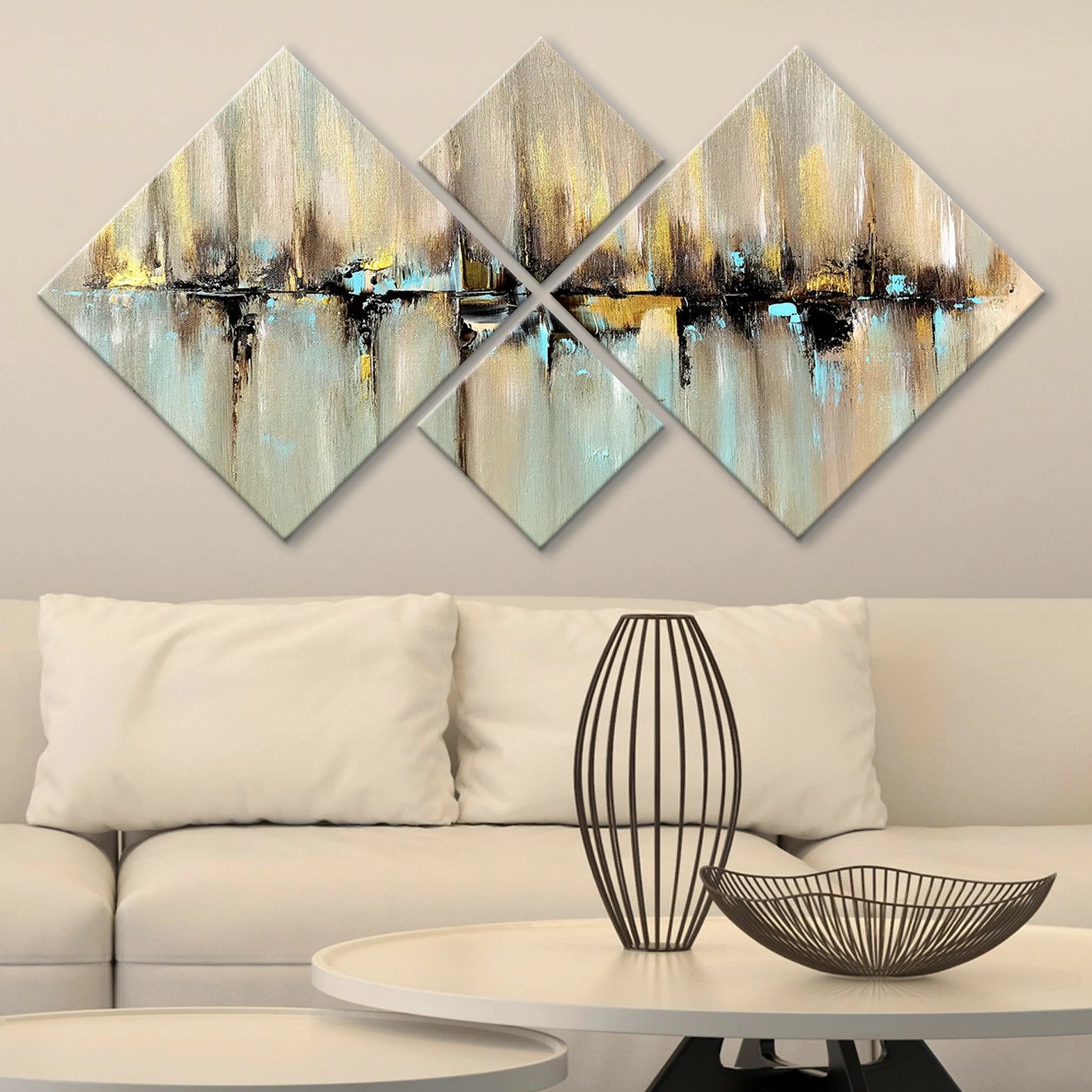 Pikturë dekorative MDF (4 copë), Wallity, 4MDF05568864473