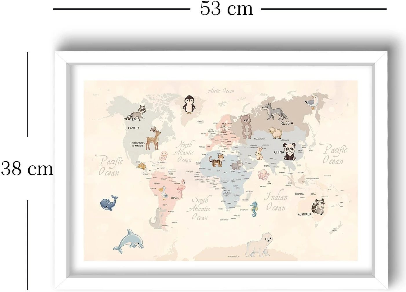 Pikturë dekorative me kornizë MDF, shumëngjyrëshe, Wallity, 3853BCT-004, 38x53cm