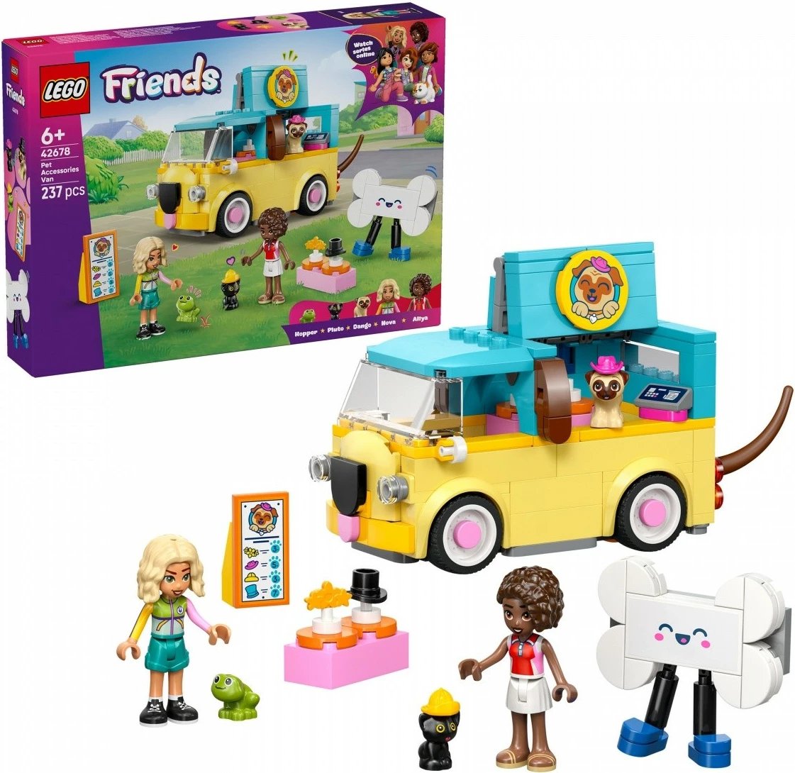 Set ndërtime LEGO Friends 42678 furgon aksesorësh për kafshë, 237 pjesë, 6+ vjeç