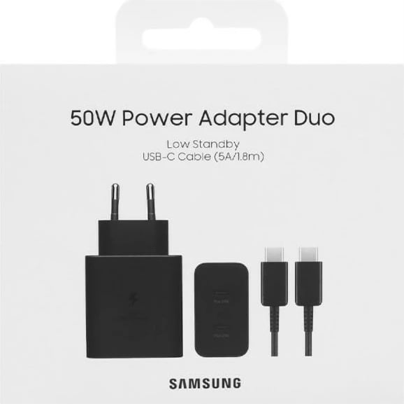 Karikues Samsung Duo 50W EP-T5020XBE me kabllo USB-C 1.8m, zi