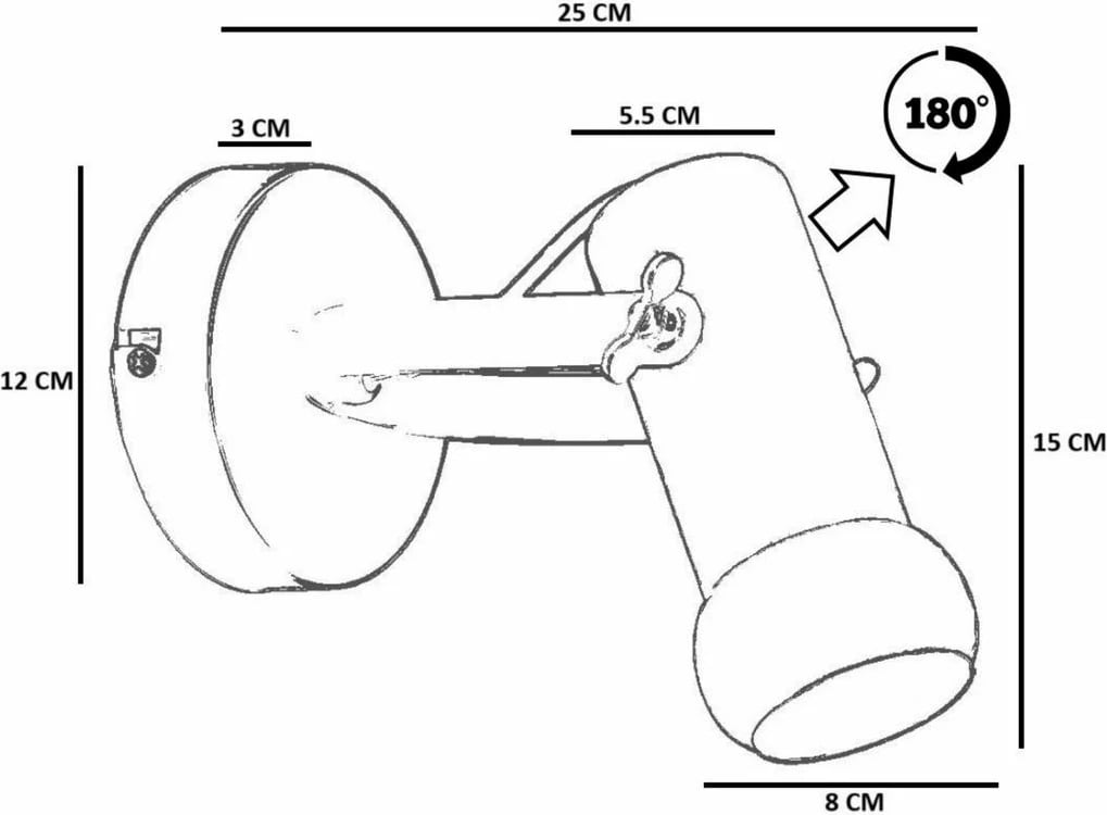 Llambë muri Opviq, e zezë dhe arre, 8999-1A