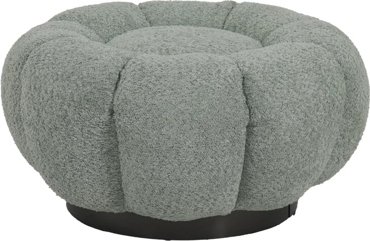 Karrige për bar boucle, ngjyrë e gjelbër e çelët, D60x31cm