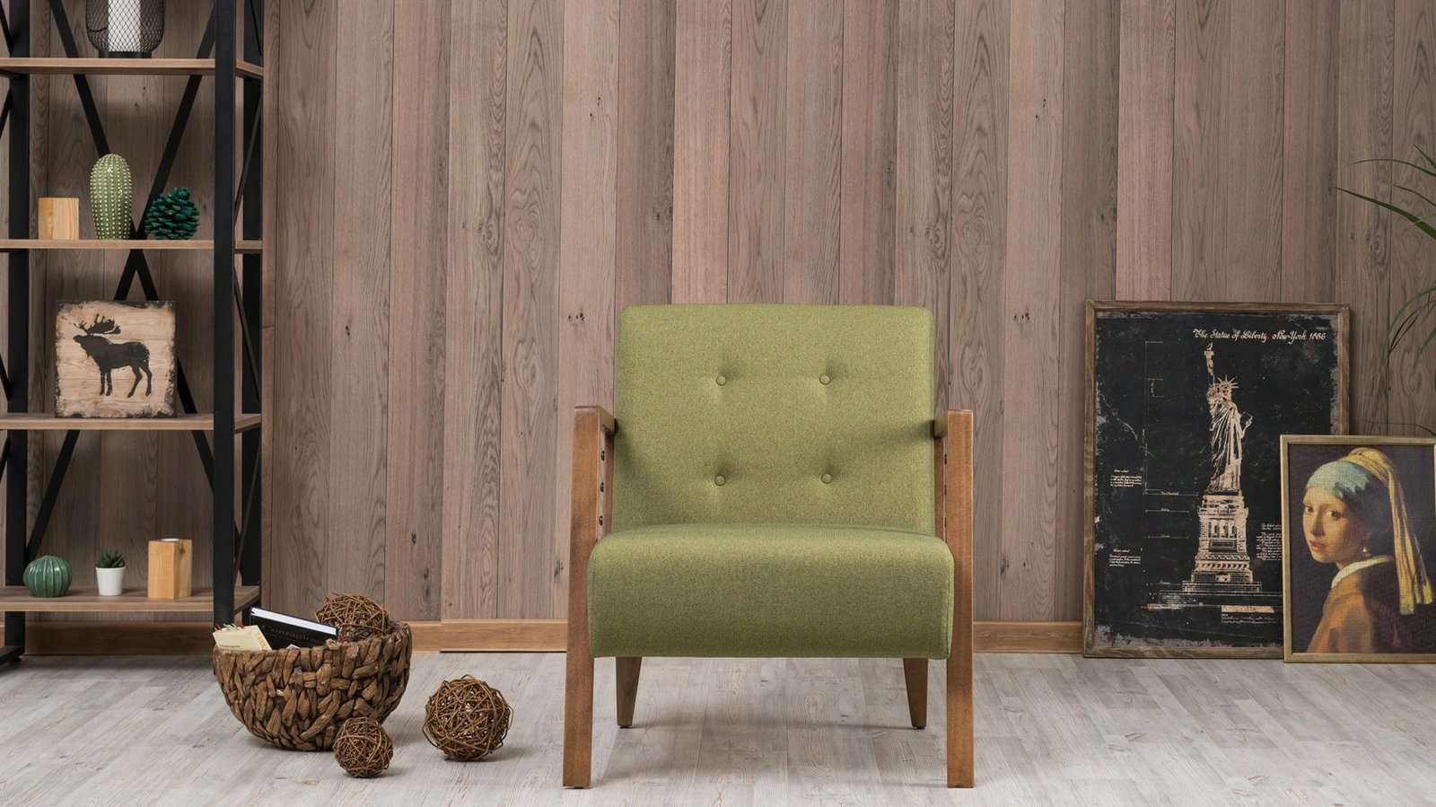 Karrige Wing, Atelier del Sofa, Kemer, ngjyrë e gjelbër