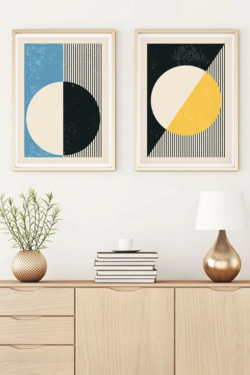 Pikturë dekorative me kornizë MDF (2 copë), Wallity, Huhu19, 70x50