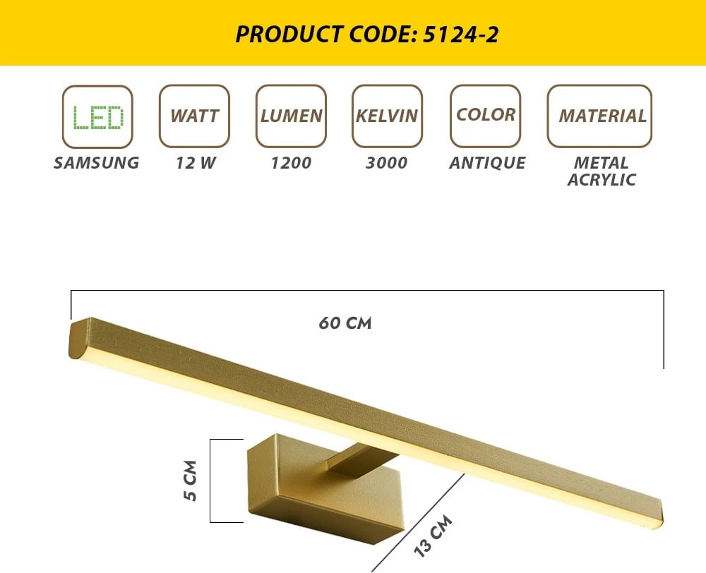 Llambë muri Opviq, L1649, ngjyrë antike