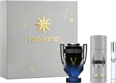 Eau de Parfum set për meshkuj Paco Rabanne Invictus Victory Elixir 100ml, 3 copë