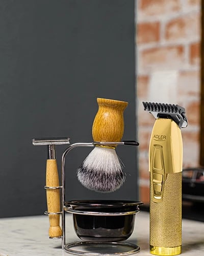 Trimer, Adler, AD 2836g, bateri 1400 mAh, karikim USB-C, teh qeramik 0.9 mm, ari, set me 4 krehra