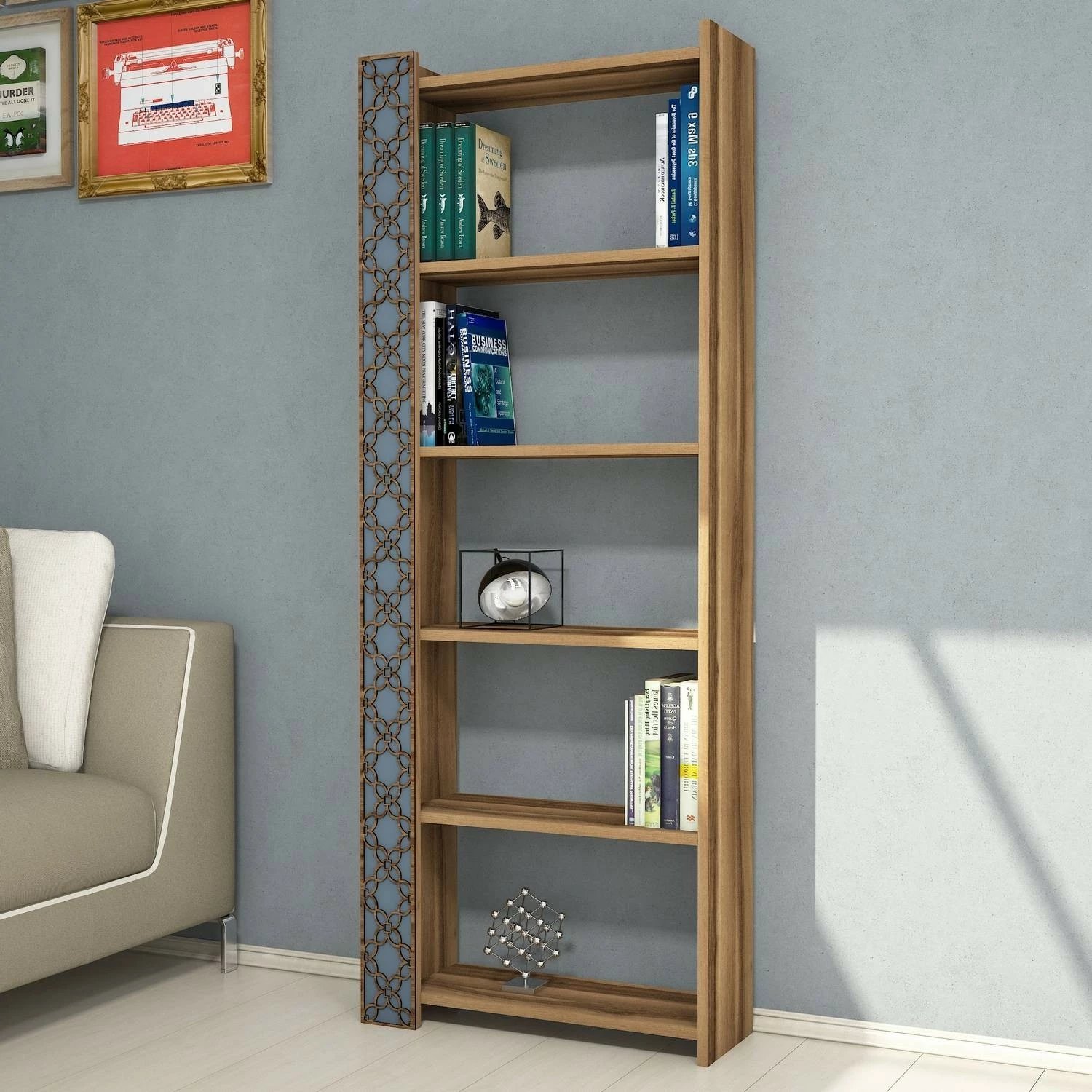 Raft librash Hanah Home, City, ngjyrë arre dhe kalcedoni