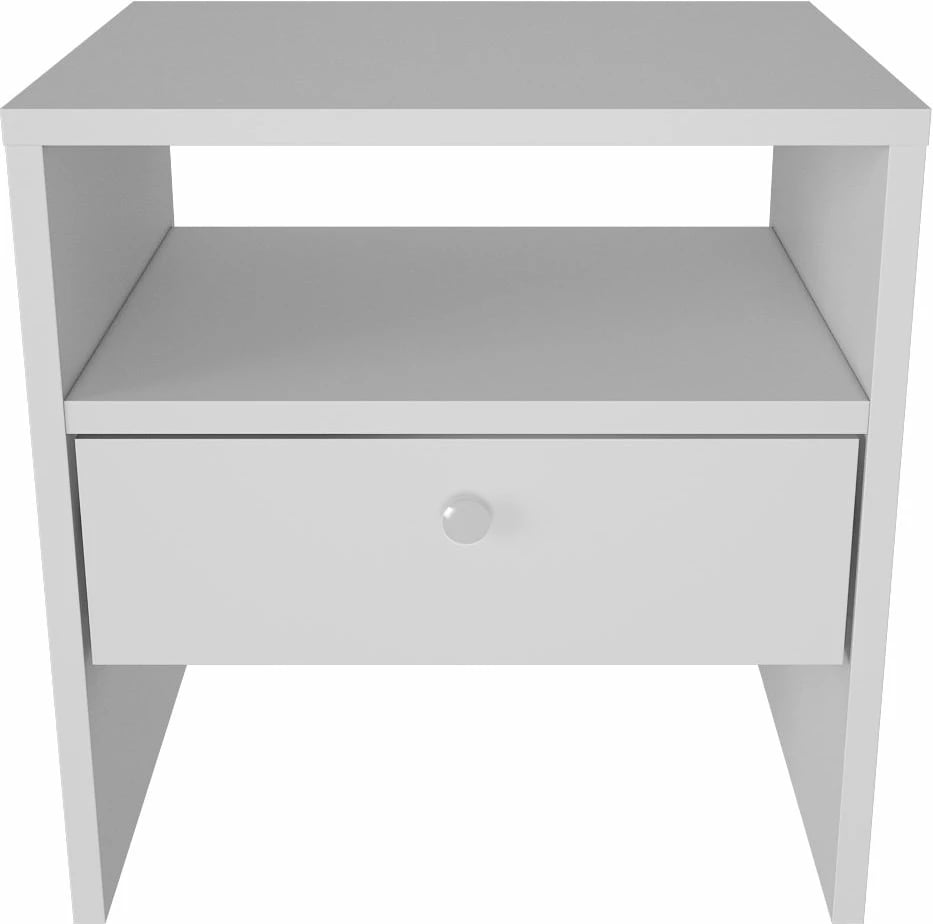 Komodinë natës Skye Decor, Nova, e bardhë