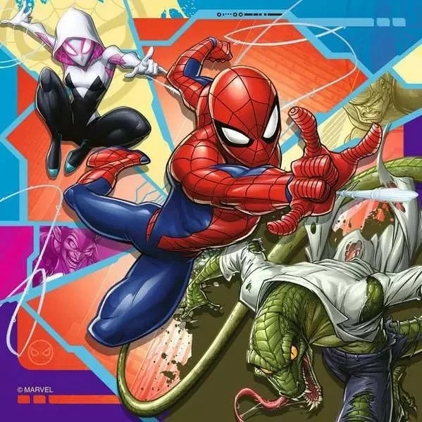 Puzzle Spiderman Ravensburger 3x49 pjesë për fëmijë