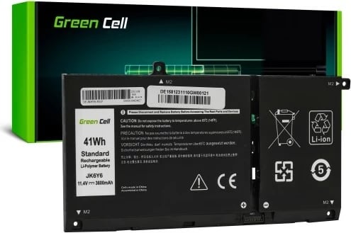 Bateri laptopi Green Cell DE158 për Dell Latitude 3510, Inspiron 5501, 3600mAh, 11.4V, e zezë