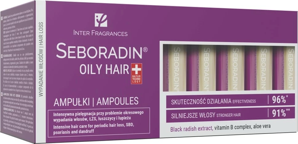 Ampula për flokë SEBORADIN Oily Hair 14x5.5ml