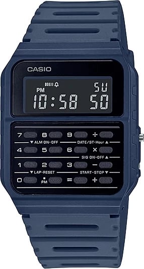 Orë dore unisex Casio Vintage Calculator Edgy Collection, blu