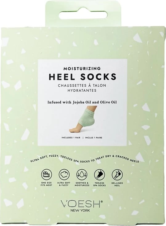 Çorape hidratuese për thembra VOESH Gel Socks për femra jeshile 1 palë