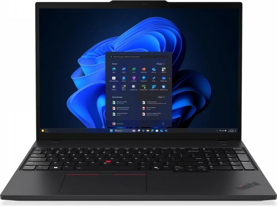 Ultrabook Lenovo ThinkPad T16 Gen 4, 16", Intel Core Ultra 7 255U, 32 GB RAM, 1 TB SSD, Windows 11 Pro, E zezë
