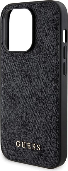 Mbështjellës Guess 4G Metal Logo me powerbank MagSafe 5000mAh për iPhone 13 Pro, Zi, Set