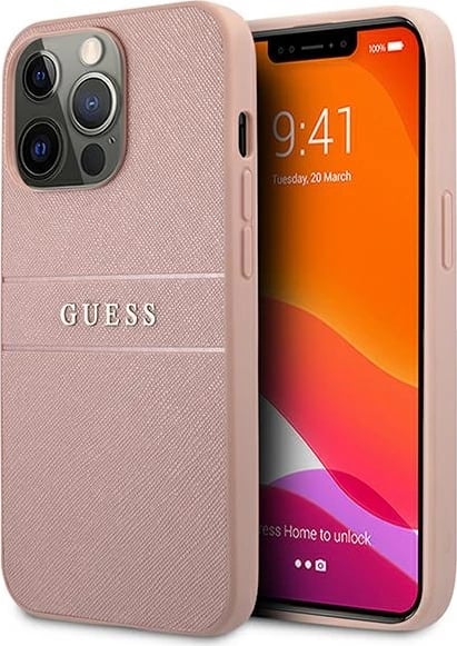 Mbështjellës Guess GUHCP13XPSASBPI për iPhone 13 Pro Max 6.7", rozë