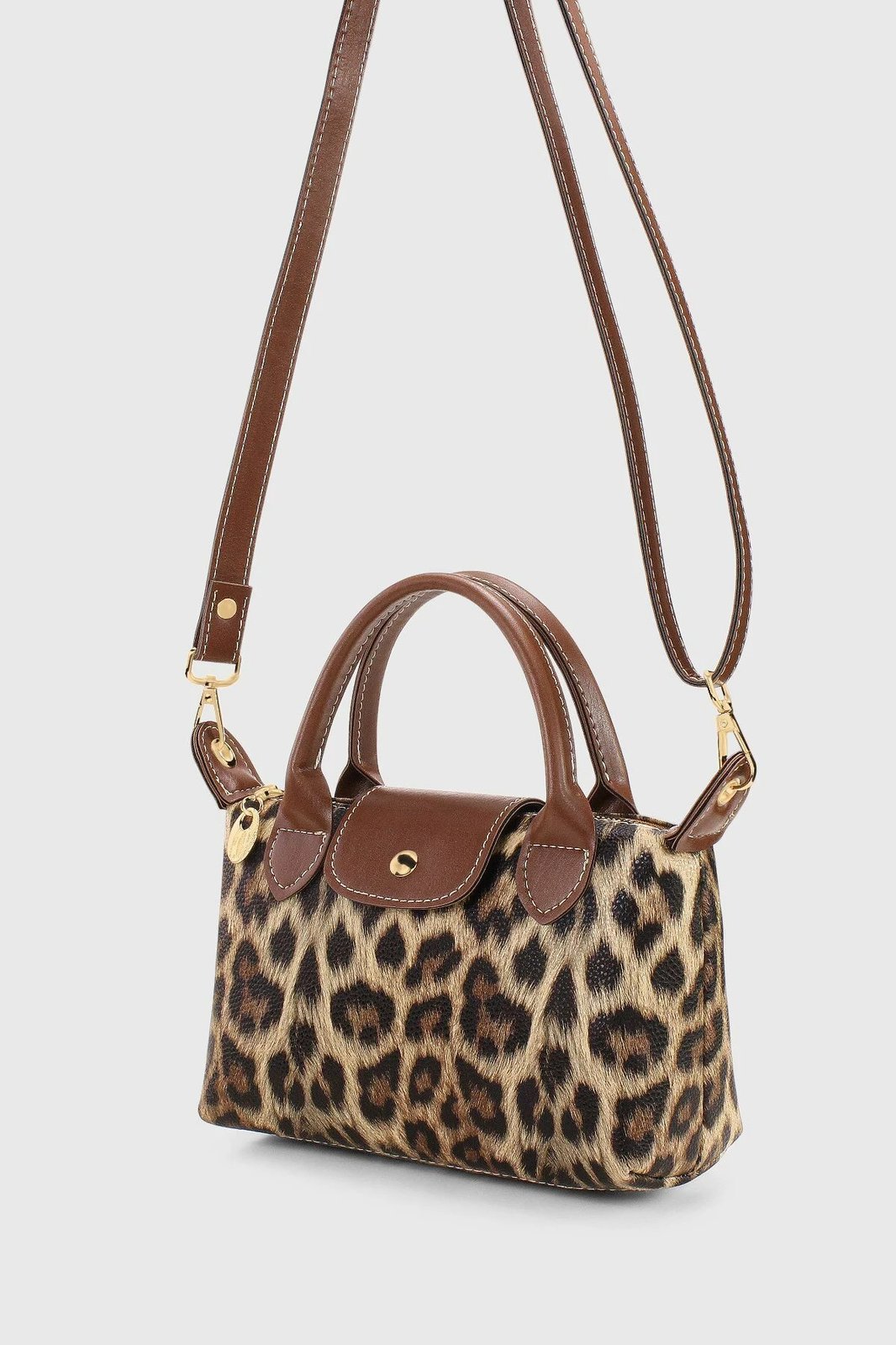 Çantë shpatull për femra, dizajn leopard, Zoozie Bags, 24x16cm