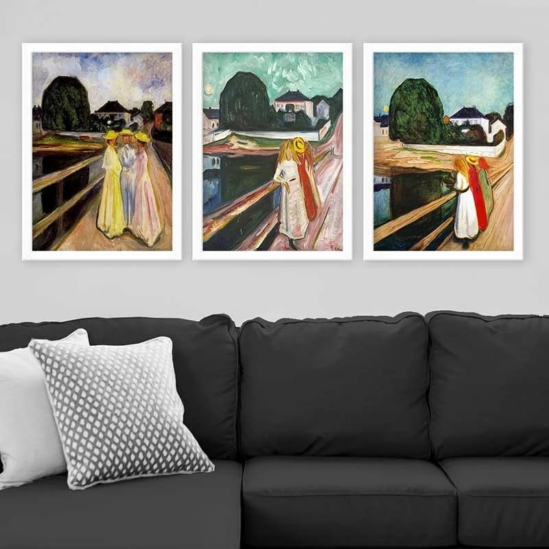 Pikturë dekorative me kornizë (3 copë), Wallity, 3BC_UN106518436_3545